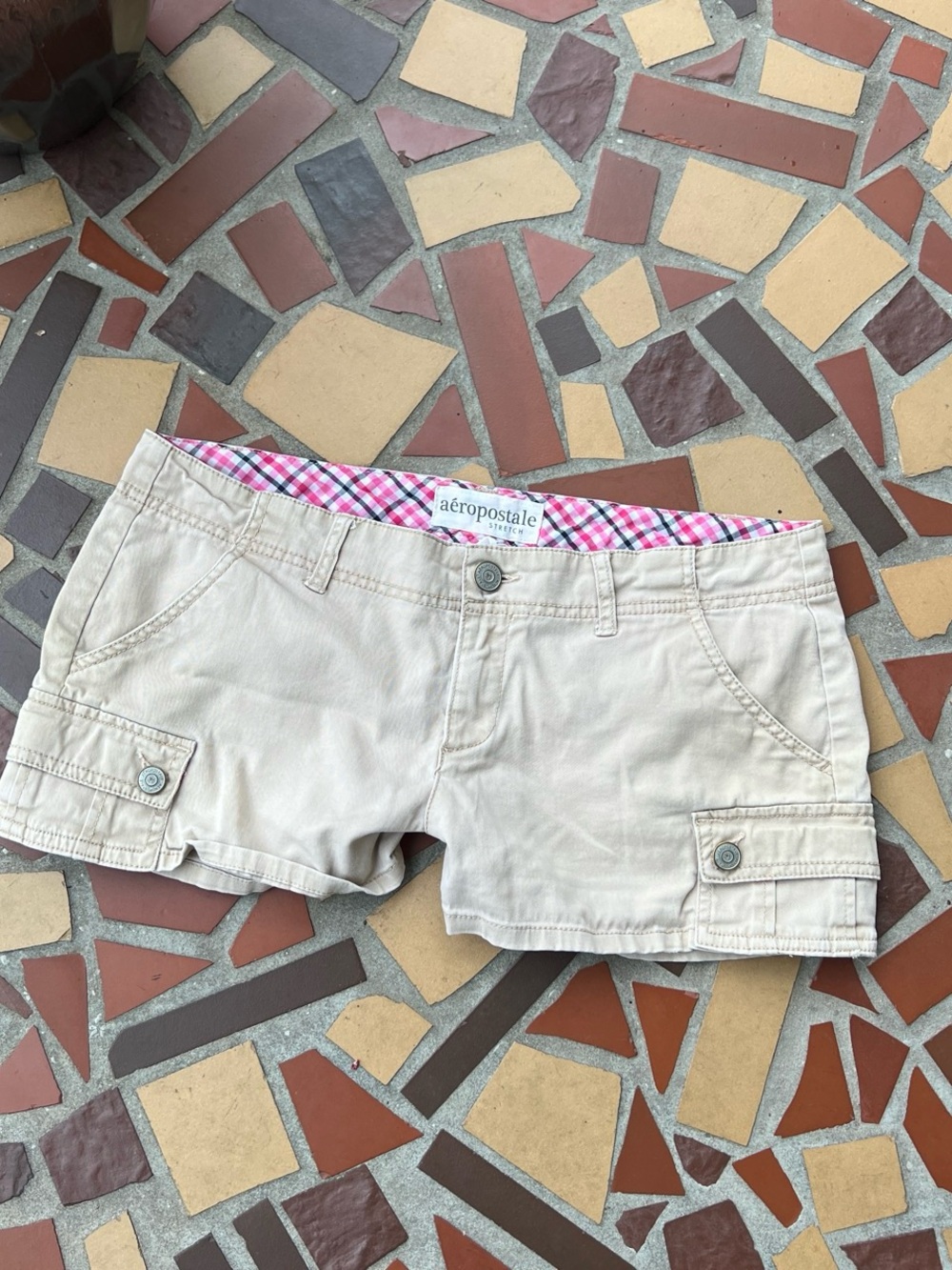 Y2K Lowrise Aeropostale Khaki Cargo Shorts